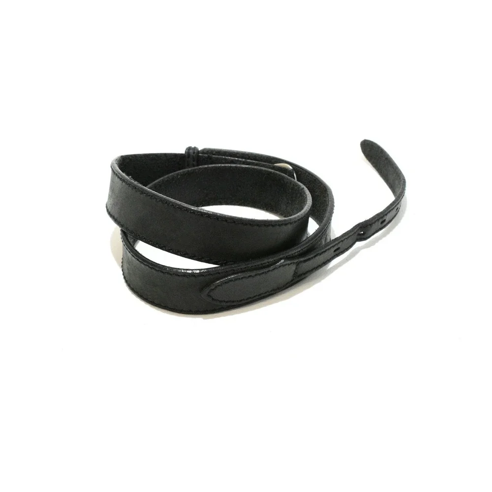 Duluth Ranger Belt Mens Size L Black Leather Silver Buckle Double Belt Western